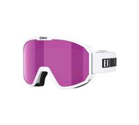 BLIZ - Máscaras de esquí - Rave Matt White W Black Logo - Pink Brown de Silicona - Blanco Blanco one size