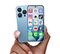 BLKE Mini teléfono, mini smartphone 4G desbloqueado con pantalla completa HD de 3.9 pulgadas, Android 12, SIM dual 3 GB + 32 GB, teléfono pequeño 4G más pequeño del mundo, teléfonos móviles