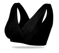 Bllatta Sujetador de Lactancia en Algodón Analérgico Sin aro Premamá y Maternidad Sostén Lingerie (Small, Black)