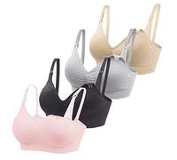 Bllatta Sujetador de Maternidad para Mujeres Bra sin Costuras Sujetadores para premamá y de Lactancia (3-4 Piezas)