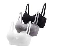 Bllatta Sujetador de Maternidad para Mujeres Bra sin Costuras Sujetadores para premamá y de Lactancia (3-4 Piezas)