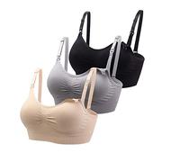 Bllatta Sujetador de Maternidad para Mujeres Bra sin Costuras Sujetadores para premamá y de Lactancia (3-4 Piezas)