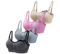 Bllatta Sujetador Lactancia de Maternidad para Mujer Sujetadors Premama de Maternidad para Mujeres Bra sin Costuras 4/3/2 Piezas