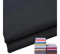 BLLMTEAR Fundas de Cojines for Asientos de Silla de Jardín, Tela de Lino Funda de Reemplazo con Cremallera, Antideslizante, for Cojín Cuadrado de Cocina Comedor Sofá(Schwarz,100x50x5cm)