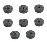 BLLNDX de almohadillas de fieltro para platillos (8 unidades, 4 cm), redondas, color gris suave, arandelas de fieltro para batería