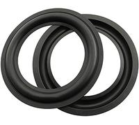 BLLNDX Juego de 2 anillos de goma para altavoces negros de 5 pulgadas con borde de espuma de goma para reparación de altavoces o bricolaje