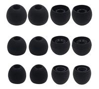 BLLQ 12 almohadillas de repuesto S/M/L, almohadillas de silicona para Powerbeats Pro, BeatsX, Senso, TOZO, Sony y otros agujeros interiores de 3,8 mm, negro, SML