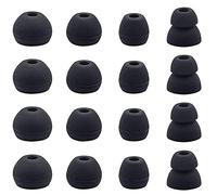 BLLQ Almohadillas compatibles con Beats Flex, almohadillas de repuesto para auriculares inalámbricos Beat s Flex, 8 pares, color negro