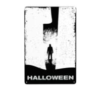 BLLTZ Carteles de metal de película de terror para Halloween, letrero de metal para pared, para el hogar, bar, garaje, club, cine, dormitorio, habitación, decoración de pared, letrero de lata de 12 x