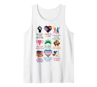 BLM Human Rights Feminism Trans Science Books LGBTQ Kindness Camiseta sin Mangas