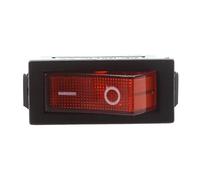 Blmirror AC 16A / 250V 20A / 125V Luz Roja Iluminado On Off SPST Balancin Interruptor x 5 Pcs