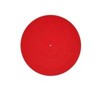 Blmirror Almohadilla de Silicona Antivibración de 12 Pulgadas para Tocadiscos LP, Alfombrilla de Goma Antideslizante para una Mejor Calidad de Sonido y Estabilidad, Color Rojo