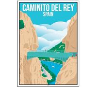 BLN PRINT Caminito del Rey (1) - Póster de viaje vintage