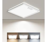 BLNAN 18W Plafon Led Techo Luz con Sensor de Movimiento, 1800LM Lampara Techo con Detector Movimiento Blanco Cálido Neutro Frío para Cocina Baño Comedor Pasillo Balcón Garaje Modern Cuadrado 22cm