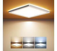 BLNAN LED luz de Techo 24W luz de Techo Plana, Cálido Neutro Blanco frío 3000K/4000K/5000K, 2400LM Panel con Retroiluminación para el Dormitorio, Sala de Estar, Cocina, Pasillo, Baño, Sótano, Ultra-de