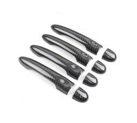 BLNETU Accesorios De Coche ABS Textura Fibra Carbono Cubierta De Manija Puerta Exterior Embellecedor Para Renault Para Megane 3 MK3 III 2008-2016(D)