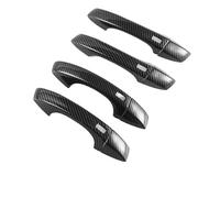 BLNETU Cubierta Cromada De Fibra Carbono Para Manija Puerta ExteriorPegatina Embellecedora Accesorios De Estilo Para VW Para Arteon 2017 2018 2019 2020(Carbon 4 buttons)