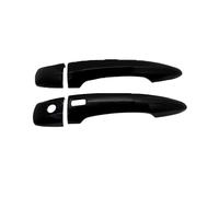 BLNETU Cubierta De Manija Puerta Negra De Fibra De Carbono Para Nissan Para Juke F16 2 2020 2021 2022 2023 Parte Exterior Decorar Pegatinas Coche(A,1 hole)