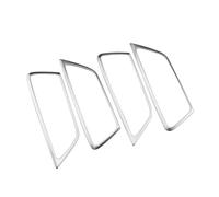 BLNETU Para Ford Para Focus 2019 2020 Manija Interior De Coche Círculo Manija De Puerta Interior Decoración Pegatina Embellecedora 4 Unids/set (Plata)