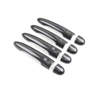 BLNETU Para Renault Para MEGANE 3 2008-2016 Reemplazo De Estilo De Coche ABS Textura De Carbono Cubierta Manija Puerta Exterior Embellecedor(Sets 4)