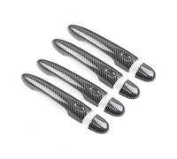 BLNETU Para Renault Para MEGANE 3 2008-2016 Reemplazo De Estilo De Coche ABS Textura De Carbono Cubierta Manija Puerta Exterior Embellecedor(Sets 7)