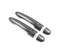 BLNETU Para Renault Para MEGANE 3 2008-2016 Reemplazo De Estilo De Coche ABS Textura De Carbono Cubierta Manija Puerta Exterior Embellecedor(Type d)