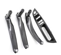 BLNETU Para X5 X6 E70 E71 E72 2007-2014 LHD RHD Interior Puerta Apoyabrazos Tirador Cubierta Embellecedor Reemplazo 4 Uds Set (RHD Carbon Set)