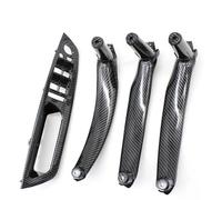 BLNETU Para X5 X6 E70 E71 E72 2007-2014 LHD RHD Interior Puerta Apoyabrazos Tirador Cubierta Embellecedor Reemplazo 4 Uds Set (LHD Carbon Set)