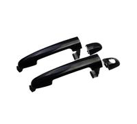 BLNETU Tiradores Exteriores De Coche Para Hyundai Para Sonata 2006-2010 2.4L 3.3L 1/2/4 Pcs Negro/Cromo Exterior Manija Puerta Del Coche Delantera Trasera Izquierda Derecha (Front Pair Black)