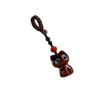 BLNGET Llavero de madera de ébano con diseño de gato de la suerte, hecho a mano, de madera natural, adorno colgante para llaves, bolsas, mochilas, Palo De Rosa, Talla única