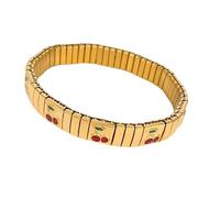BLNGET Pulsera elástica de acero inoxidable con temática de frutas, joyería de fiesta de primavera para mujeres de moda, accesorios de moda, ideas de regalo, As show
