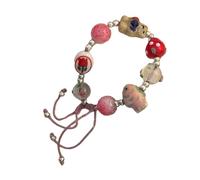 BLNGET Pulsera tejida con diseño de oso marrón dulce para niñas que buscan un toque de capricho, As show