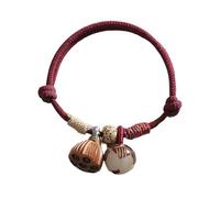 BLNGET Pulseras de cordón portátiles que simbolizan y desean positivos, cuerda ajustable con decoración de cuentas de Cabalá, As show
