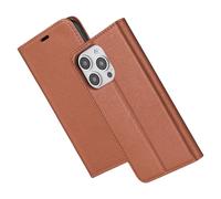 BLNGET Upgrades - Funda tipo cartera con tarjetero, piel sintética, cierre magnético, a prueba de golpes, fundas folios para teléfono 16, color marrón claro