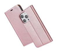 BLNGET Upgrades - Funda tipo cartera con tarjetero, piel sintética, cierre magnético, a prueba de golpes, fundas folios para teléfono 16, color oro rosa