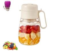 Bloame Blender, Bloame Juicer, Portable Blenders for Shakes and Smoothies, Upgrade 12 Blade 1000ml, 3 In 1 Juice Machine, Long Battery Life with Straw and Double Lid, Shoulder Strap (Beige)