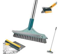 Bloame Cleaning Brush - Morrat 2 in 1 Floor Brush, 2025 Upgraded 3 in 1 Floor Scrub Brush with Squeegee for Kitchen Crevice, Floor, Wall,Glass & Bathroom Shower (Green)