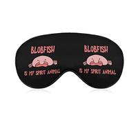 Blobfish is My Spirit Animal Eye Mask para dormir Blackout Night Blindfold con correa ajustable para hombres, mujeres, viajes, yoga, siesta