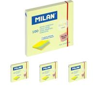 Bloc 100 notas adhesivas colores alternos 76 x 76 mm, serie Pastel MILAN, 4151PT100 (Paquete de 4)