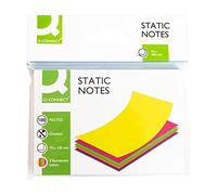 Bloc de notas electrostaticas quita y pon q-connect 70x100 mm 100 hojas 5 colores fluorescentes - KF14524