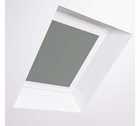Bloc Blinds Ventana de Techo Rooflite, Marco de Aluminio Blanco, Gris, M4A