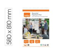 Bloc congreso nobo papel reciclado cuadriculado liso 580x810 mm 50 hojas 70 g m2 pack de 2 unidades - 1915660