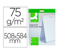 Bloc congreso q-connect liso autoadhesivo sobremesa 508x584 mm 20 hojas papel blanco de 75g m2 fsc - KF11032