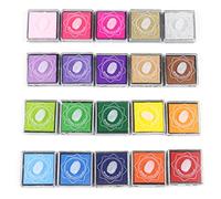 Bloc de 20 colores para álbumes de recortes, pintura de dedos, sellos de tinta, sellado, decoración de pinturas para bebés, lavables, no tóxicos, niños y niños