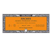 Bloc de 20 hojas de acuarela (pegadas 4 lados), 10 x 25, 300 g/m2, grano trapo blanco natural.