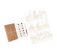 Bloc de arte para niños con plegado de acordeón seguro y 12 pigmentos brillantes para proyectos creativos, almohadilla de acuarela