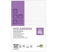 Bloc de cartas liderpapel rayado horizontal holandesa 40 hojas 60g/m2.