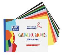 Bloc de Cartulinas de Colores Oxford 10 Hojas en 10 colores surtidos encoladas. Cartulina de 170gr.