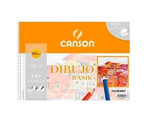 Bloc de Dibujo Canson Basik Liso Microperforado 150 g 20 Hojas 10 Unidades Espiral (23 x 32,5 cm)