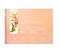 Bloc de dibujo de Clairefontaine, con doble espiral, para acuarela 24 x 30 cm